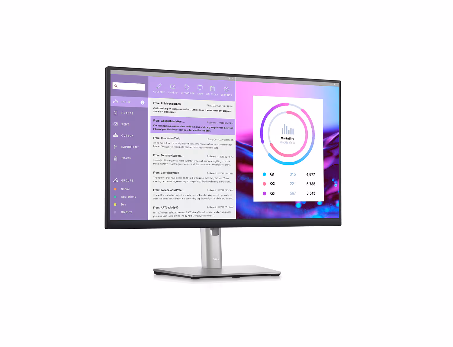 مانیتور استوک دل P2723de